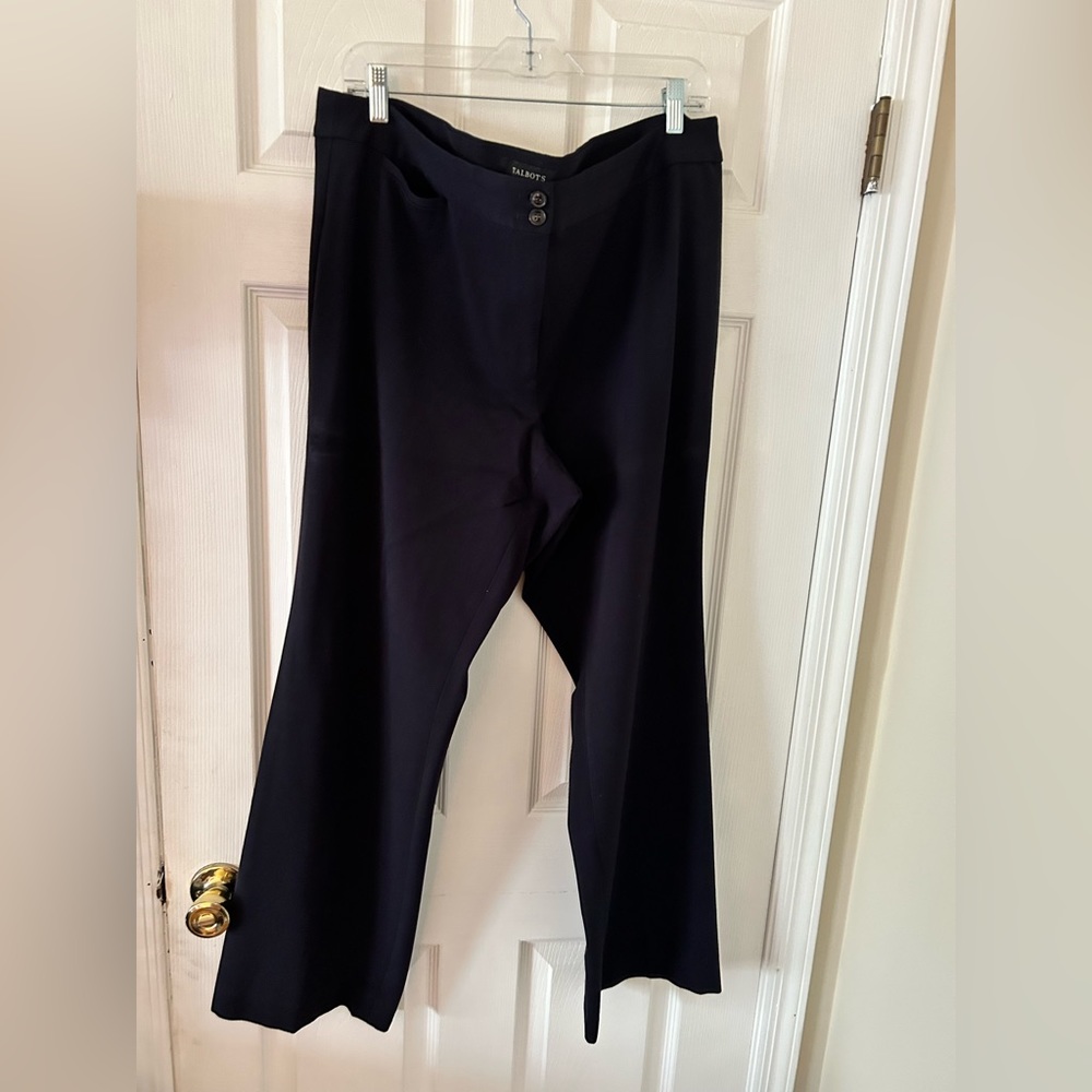 Talbots navy dress pants.
